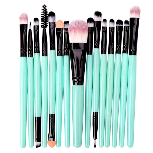 15pcs Eye Shadow Makeup Brush Set Eyes Make Up Eyebrow Face Foundation Cosmetic Makup Brushes Set Make-up Toiletry Kit