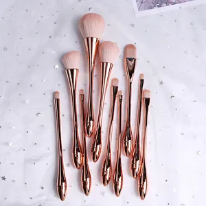 10 Piece Luxury Makeup Brush Set Private Label Makeup Brushes Set