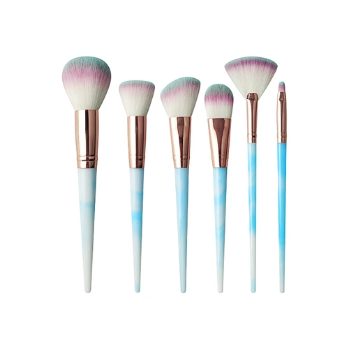 Hot Now High Quality Private Label Makeup Brushes New 6pcs Cosmetic Kit Makeup Brush Set Tools Colorful Handle Brushes Set