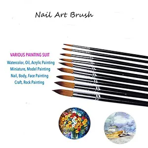 Wholesale cosmetic tools custom logo artist paint wooden nail art brush