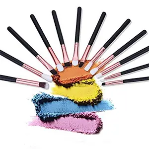 12pcs professional cosmetic tools kit custom eyeshadow eyebrow eyeliner brushes eye makeup brush set