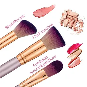 Cosmetics tools professional 9pcs synthetic makeup brush set foundation blush eye brush