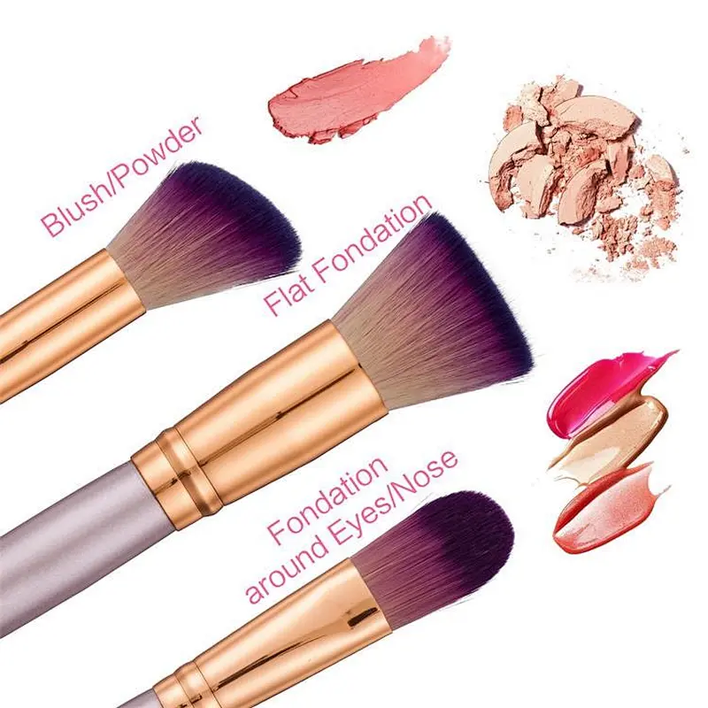 Cosmetics tools professional 9pcs synthetic makeup brush set foundation blush eye brush