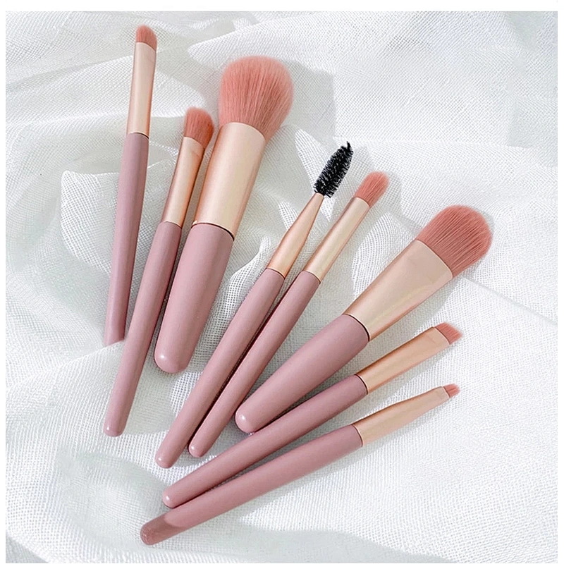 Makeup brush set 8pcs portable storage powder brush blush face eye brush full set of makeup tools
