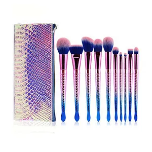 10PCS Mermaid Makeup Brushes Set With Case