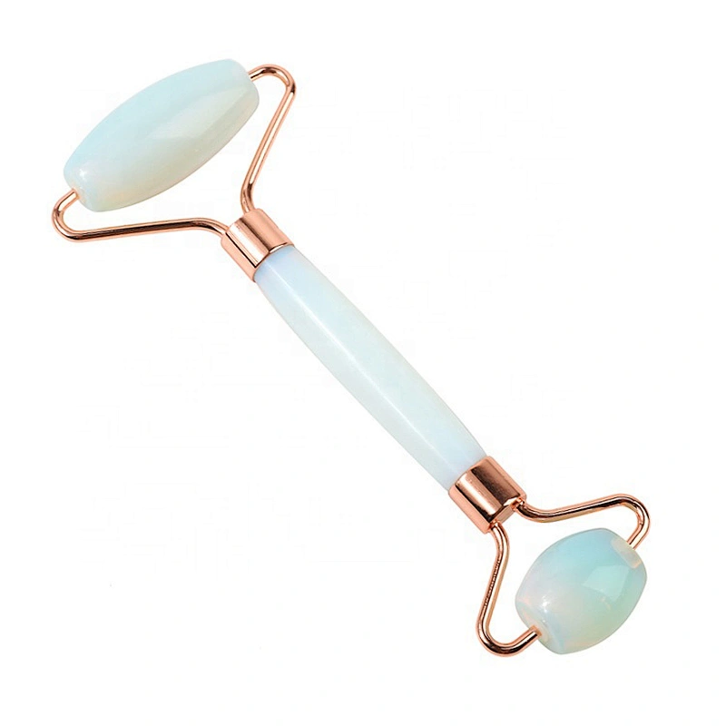 JZG Private Label Hot Selling OEM High Quality Jade Stone Facial Anti Aging Welded Natural Rose Quartz Pink Jade Roller for Face