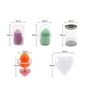 JZG 1pcs Custom Various Shapes and Specifications Tin Box Heart Shape Plastic Puff Stand Packaging Makeup Sponge Holder