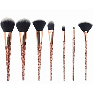 2018 new design professional beauty tools face brush set glitter makeup brush