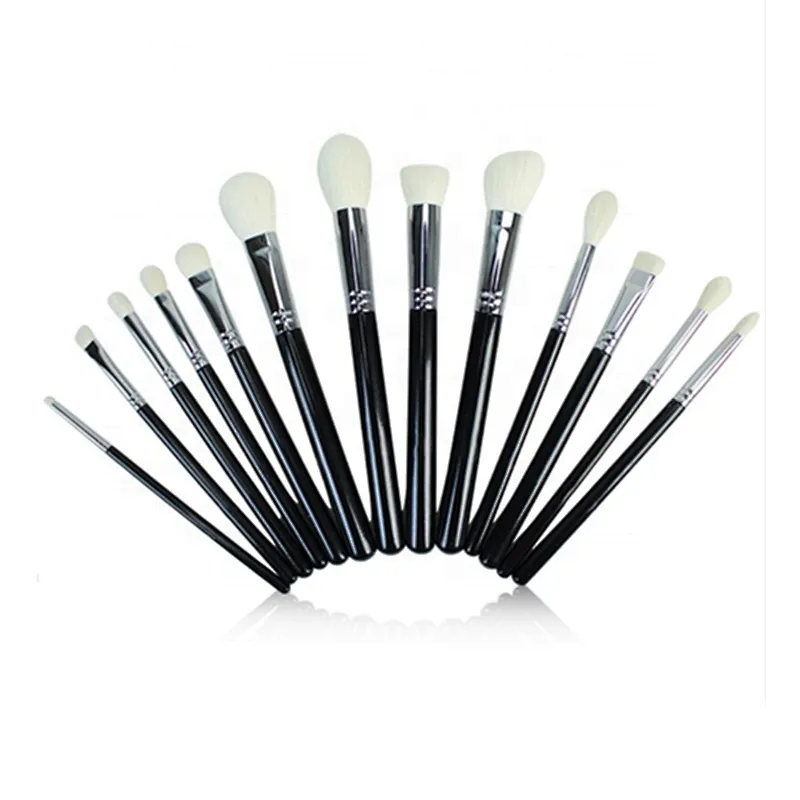 13PCS Black/Silver make up brushes set Blush Contour concealer Professional Make up Brush Tools kit