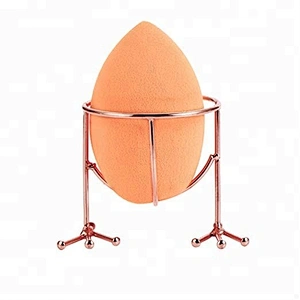2pc Metal alloy Rose Gold chicken frame makeup blender Sponge drying stand holder
