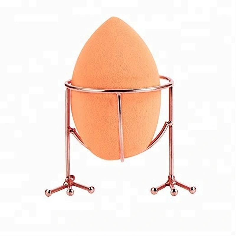 2pc Metal alloy Rose Gold chicken frame makeup blender Sponge drying stand holder