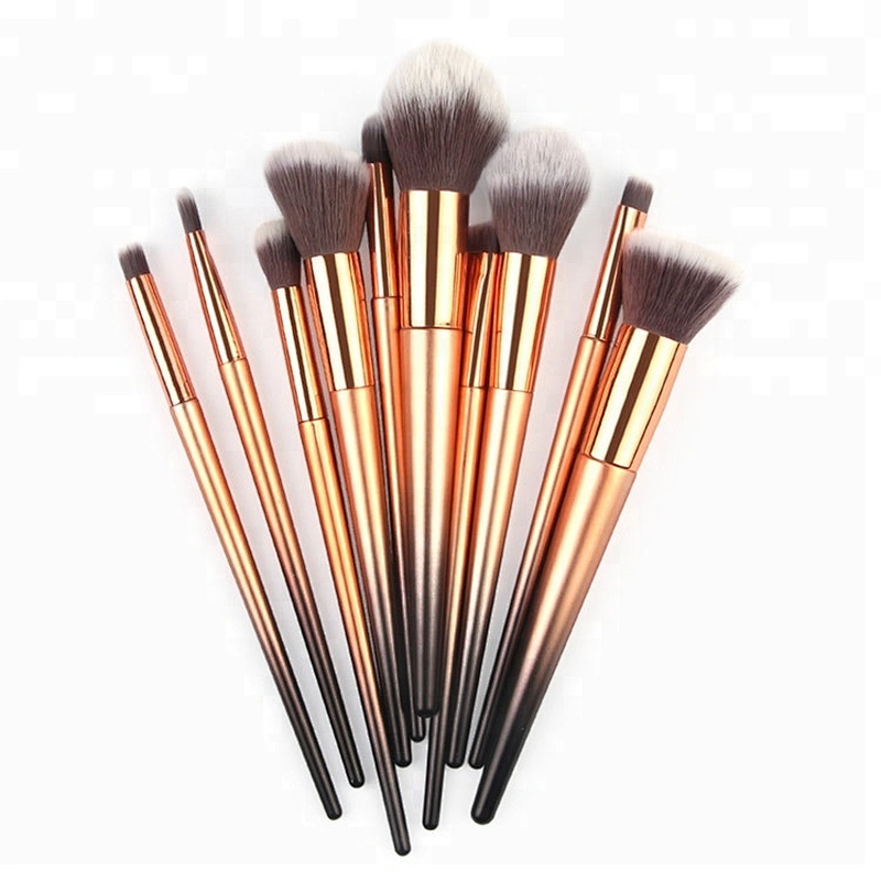 10pcs/set Professional Makeup Brushes Set Powder Foundation Eye Shadow Blush Blending Lip Make Up Beauty Cosmetic Tool Kit
