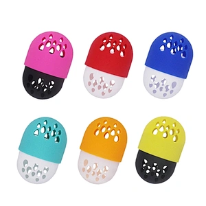 JZG 1pcs New Design Travel Beauty Carring Drying Holder Case Silicone Makeup Sponge Holder With Lid