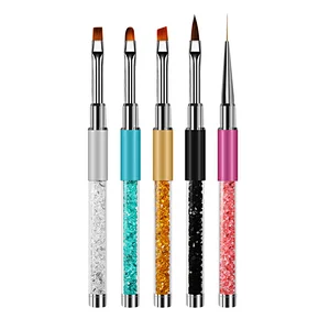 Custom OEM High Quality 3D Art Nails Design kolinsky Acrylic Nail Brush Clean Set