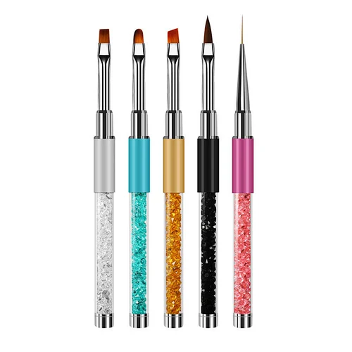 Custom OEM High Quality 3D Art Nails Design kolinsky Acrylic Nail Brush Clean Set