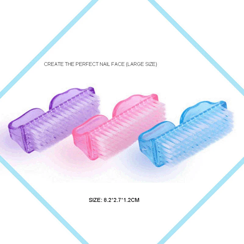 Wholesale Durable Nylon Nail Scrub Art Dust Cleaning Brush Cleaner Nail Brush