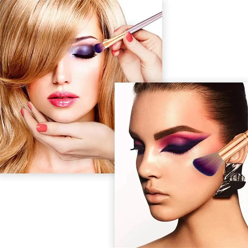 Cosmetics tools professional 9pcs synthetic makeup brush set foundation blush eye brush