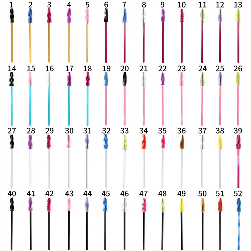 New 100pcs/lot Make Up Brush Black Synthetic Fiber One-off Disposable Eyelash Mascara Applicator Wand