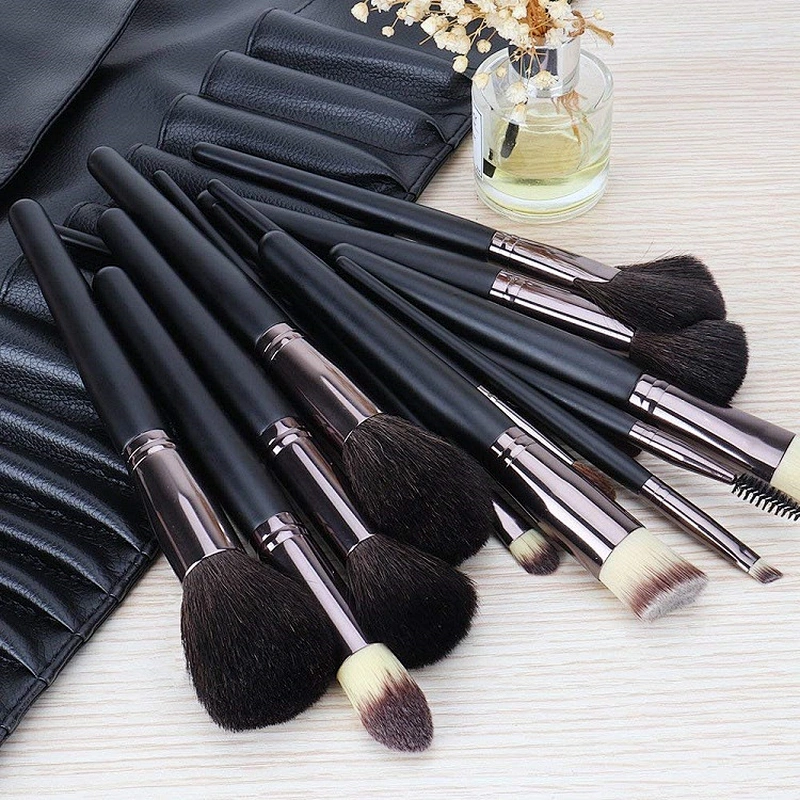 16pcs Professional Natural Synthetic hair Foundation Eyeshadow Eyeliner Concealer Powder Brushes private label makeup brush set