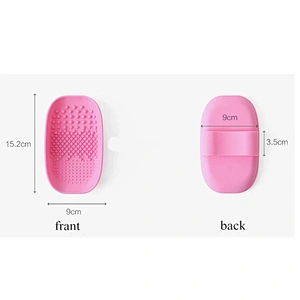 JZG 1pcs Custom Logo Multi-color New Cosmetic Makeup Brush Cleaning Pad Mat Tools Silicone Makeup Brush Cleaner Tray