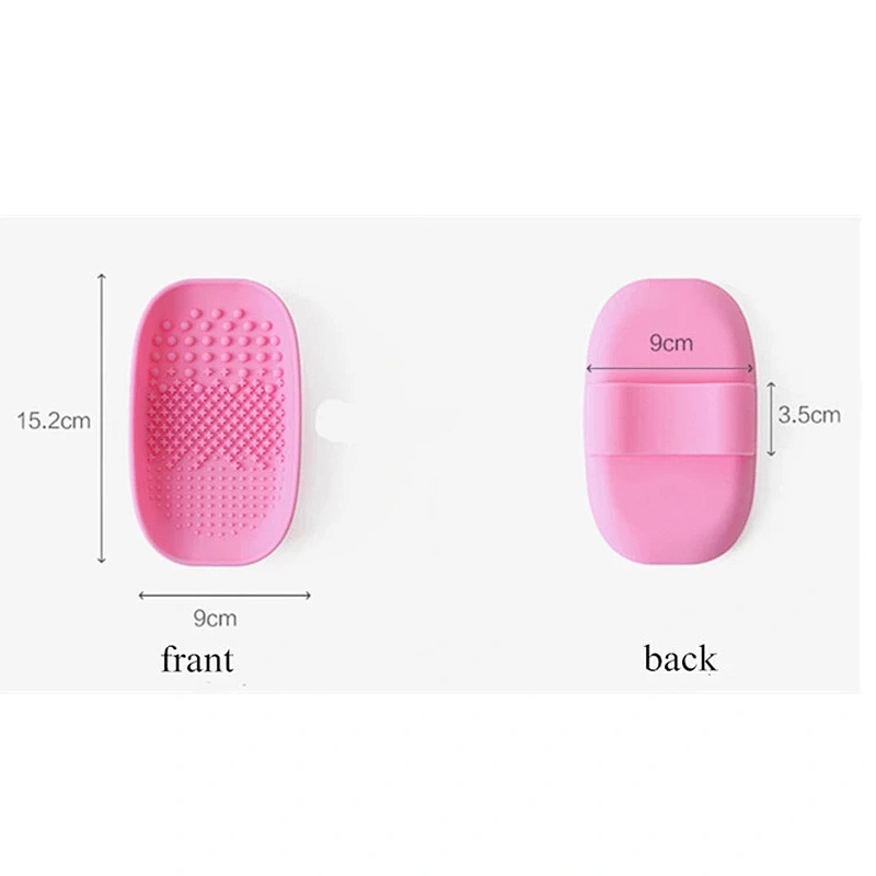 JZG 1pcs Custom Logo Multi-color New Cosmetic Makeup Brush Cleaning Pad Mat Tools Silicone Makeup Brush Cleaner Tray