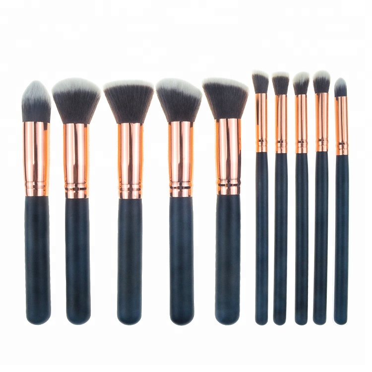 10pcs cosmetics makeup sets brushes sets for girls Synthetic Hair Wholesale  Private Label Rose Gold makeup set Tools