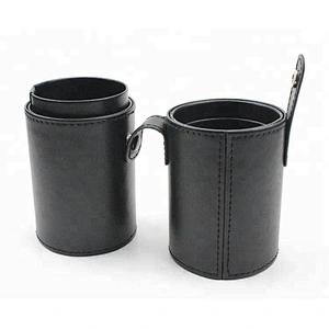Hot PU leather travel cosmetics portable tools makeup brushes holder