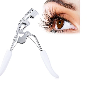 1 pcs white Professional Eyelash Curler Combs Brush False Eyelashes Curling Clip Makeup Tool Flexible Handle Eyelash Curler