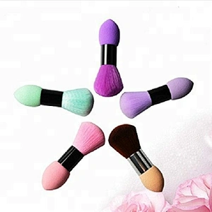 Professional Makeup High Quality Foundation Powder Blusher Brush Make Up Brushes Plastic Double Head Cosmetic Tools With Sponge