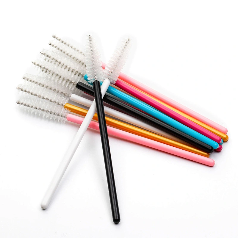 New 100pcs/lot Make Up Brush Black Synthetic Fiber One-off Disposable Eyelash Mascara Applicator Wand