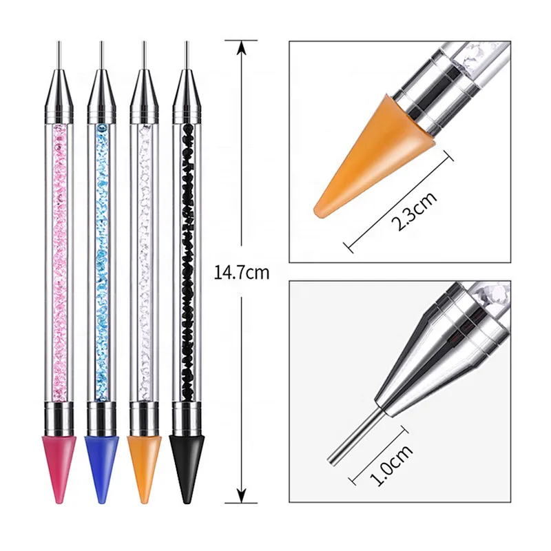 Dual-ended Dotting Pen Nail Pen Tools Rhinestone Studs Picker Wax Pencil Crystal Beads Handle Nail Art Tool