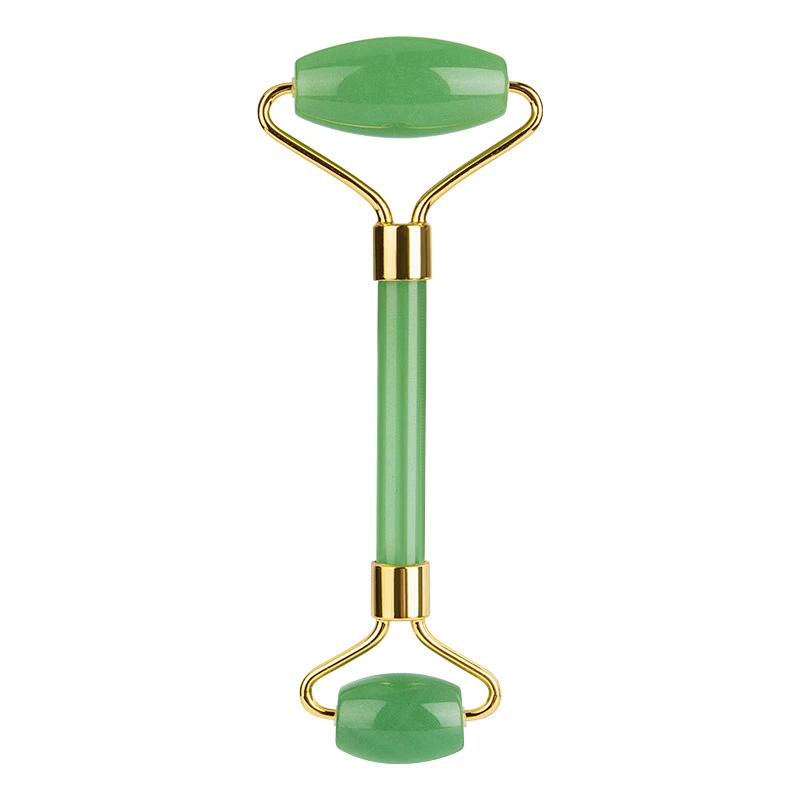 Nature Pink Jadeite Jade Roller Rolling Face Massage Set Facial Skin Care Massage Roller