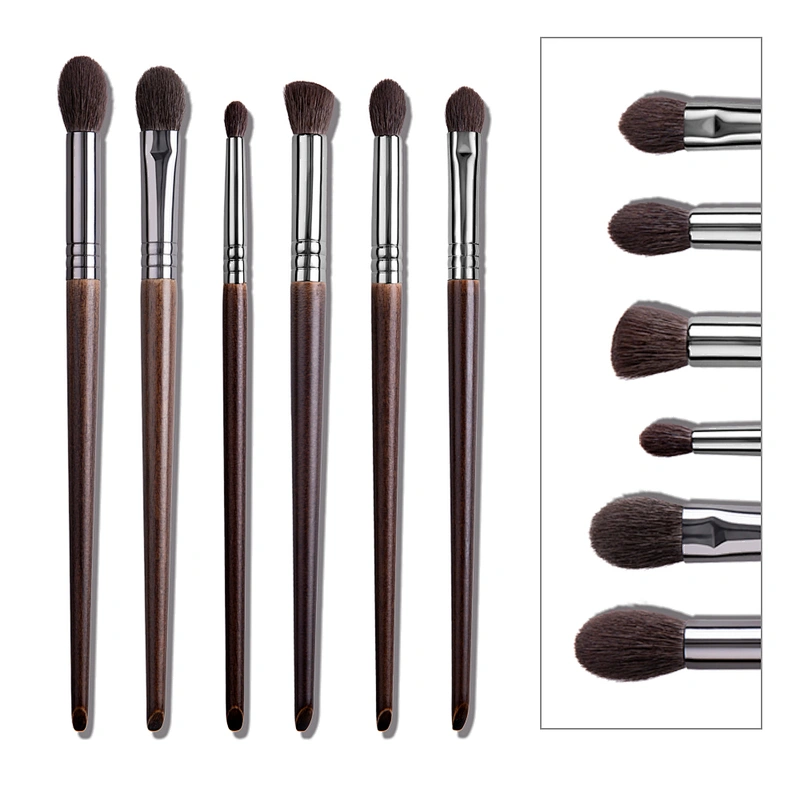 Cosmetic 2/6 pcs Goat Hair Makeup Eyeshadow Brush Set Tool Soft Makeup brushes