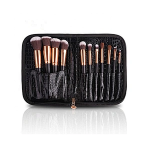 11pcs Private label makeup brush set with makeup bag
