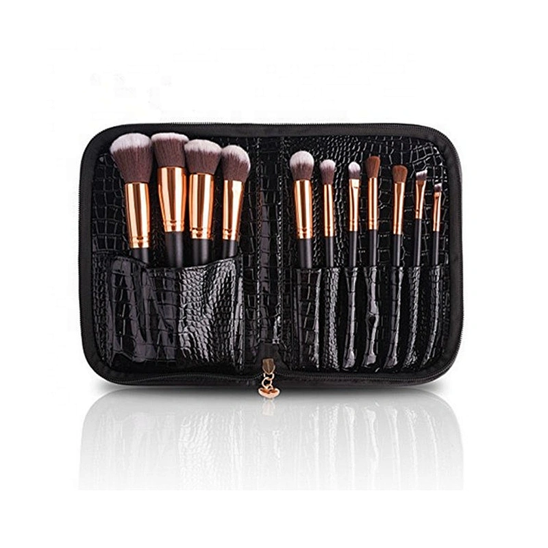 11pcs Private label makeup brush set with makeup bag