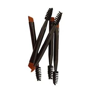 Double-Ended Eye Shadow Brush  Mini Compact Wood Handle Makeup Eyeshadow Brush Tool