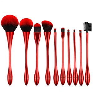 Small waist 10pcs professional custom logo makeup brushes beauty skin care make up beauty tools makeup brush set wholesale