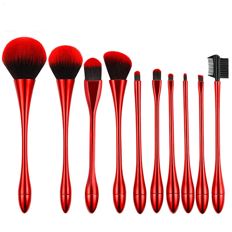 Small waist 10pcs professional custom logo makeup brushes beauty skin care make up beauty tools makeup brush set wholesale