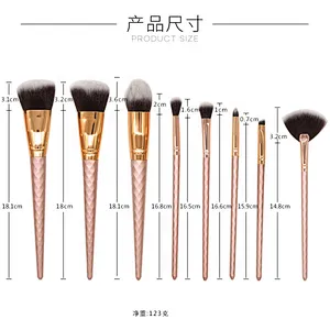 8pcs/set Synthetic Rose Gold Makeup Brushes for Blending Foundation Powder Eyeshadow Makeup Brush Beauty Tools