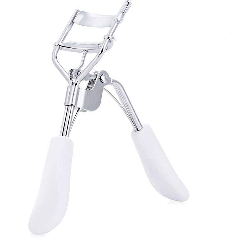 1 pcs white Professional Eyelash Curler Combs Brush False Eyelashes Curling Clip Makeup Tool Flexible Handle Eyelash Curler
