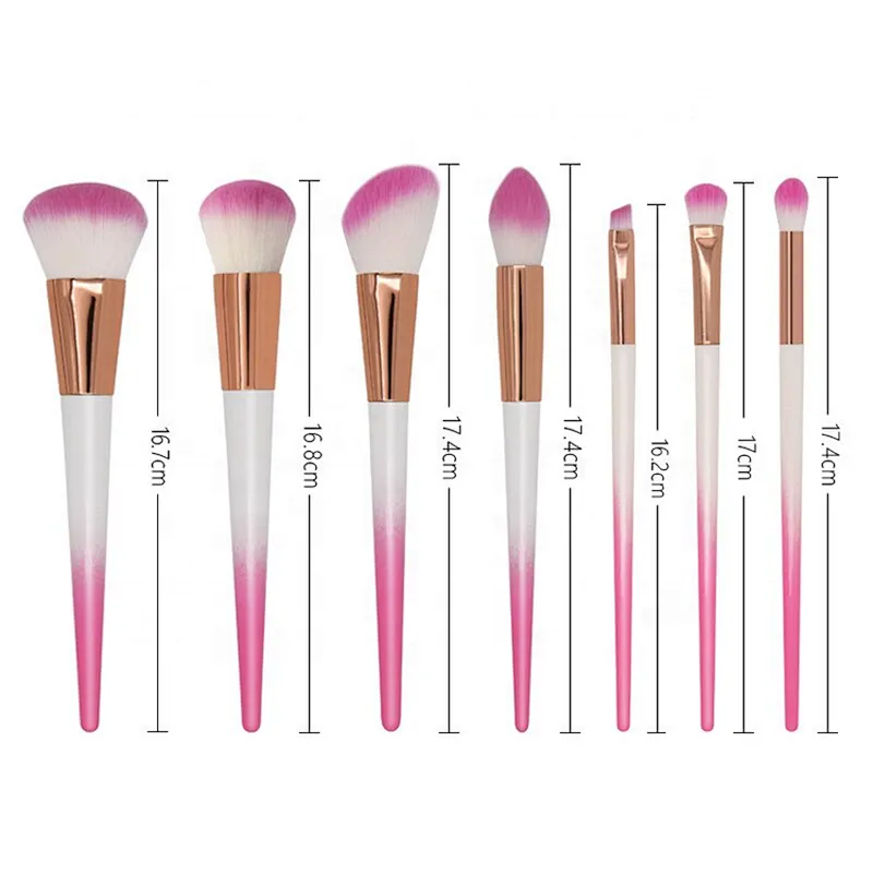 7Pcs Powder Foundation Blending Eye Shadow Blush Cosmetics Beauty Make Up Brush Kits