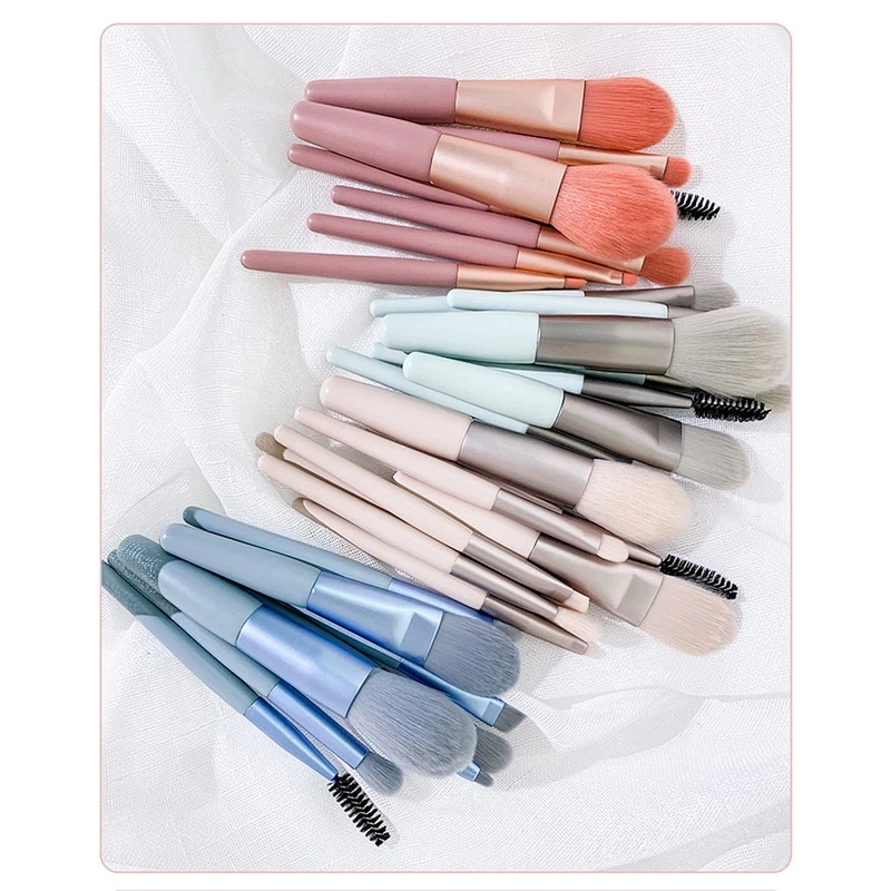 Makeup brush set 8pcs portable storage powder brush blush face eye brush full set of makeup tools