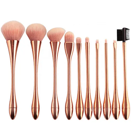 Small waist 10pcs professional custom logo makeup brushes beauty skin care make up beauty tools makeup brush set wholesale