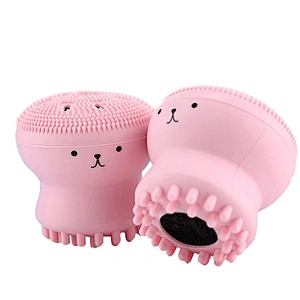 Mini Multi-color Soft Skin Care Multifunction Octopus Shape Silicon Silicone Facial Makeup Brush Cleaner Face Washing Cleaning