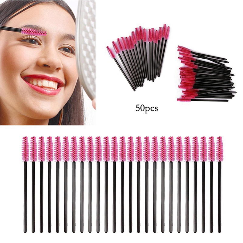 JZG Professional 50pcs/bag Disposable Eyelash Brush Mascara Wands Applicator Makeup Brush Tool Eyelash Extension Cosmetic Brush