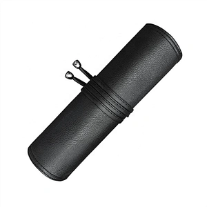 High-grade soft leather PU cosmetic brush bag portable folding professional large capacity cosmetic brush bag