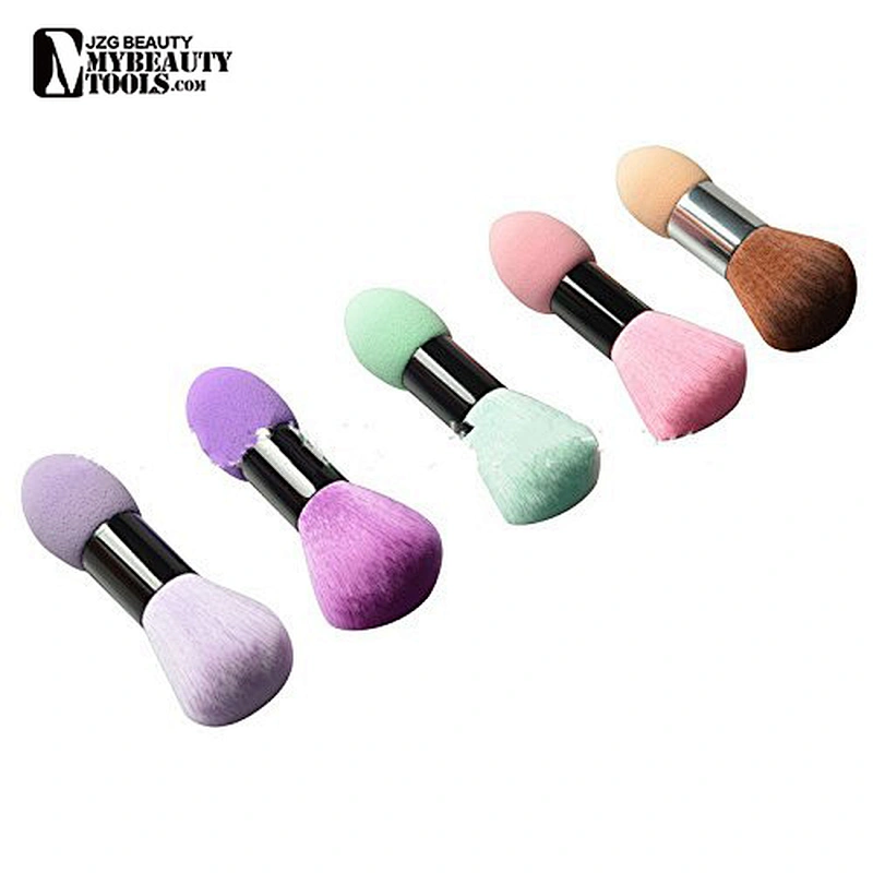 Professional Makeup High Quality Foundation Powder Blusher Brush Make Up Brushes Plastic Double Head Cosmetic Tools With Sponge