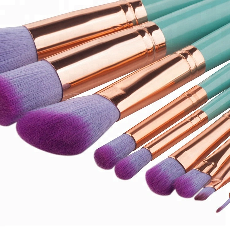 hot selling private label 10pcs makeup brushes beauty cosmetics for women
