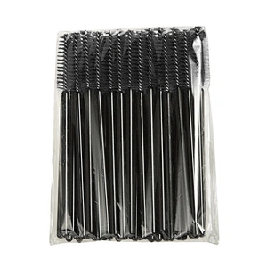 JZG Professional 50pcs/bag Disposable Eyelash Brush Mascara Wands Applicator Makeup Brush Tool Eyelash Extension Cosmetic Brush