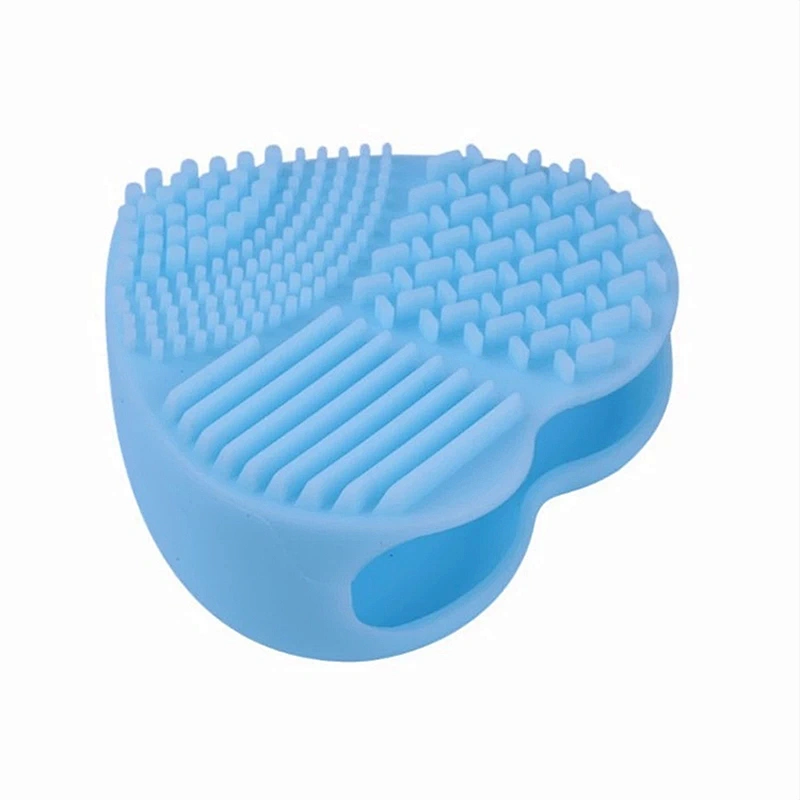 JZG 1pcs High Quality Custom Logo New Design Heart Shape Silicone Cosmetic Makeup Brush Egg Cleaner